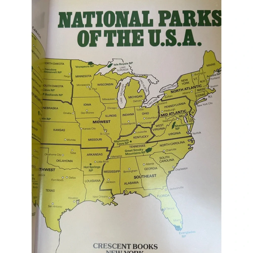 The National Parks of‎ the U.S.A. 1988 Hardcover Book James V. Murfin